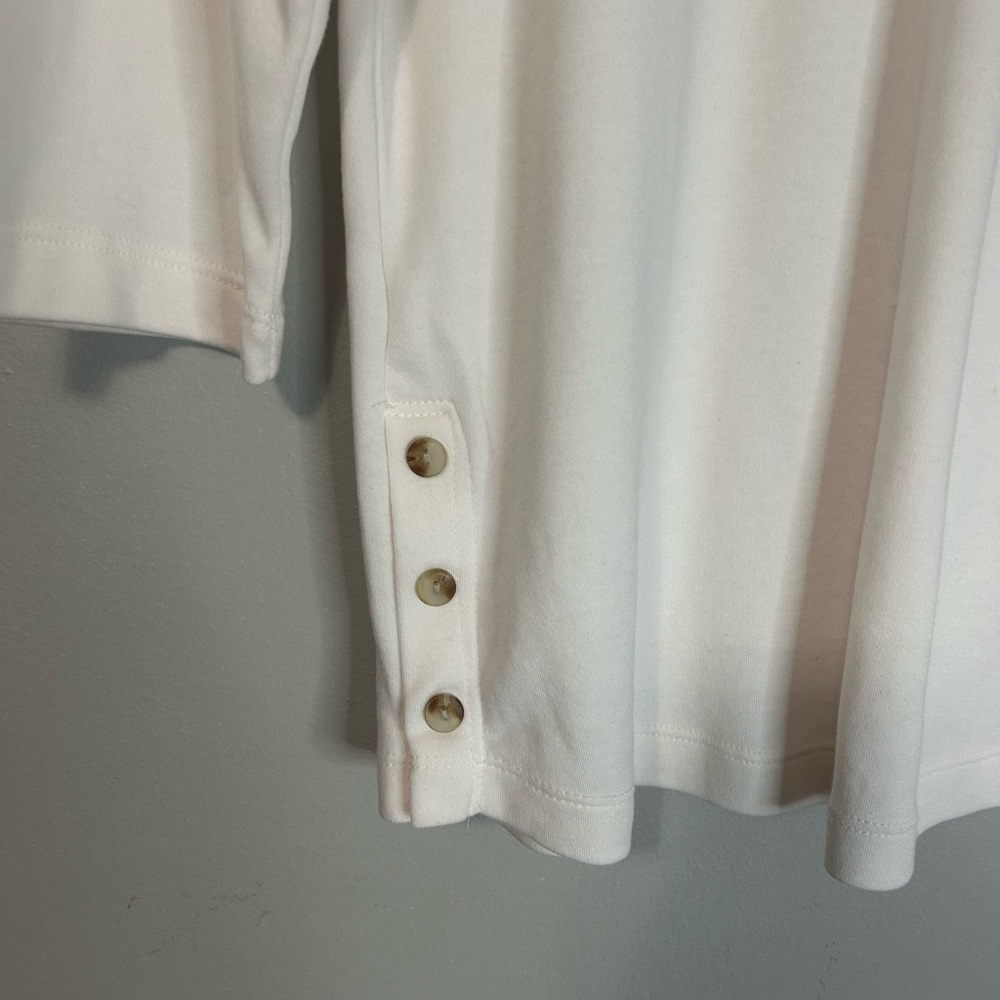 Blair Women's White Blouse with Button Details, Size M - Picture 2 of 5